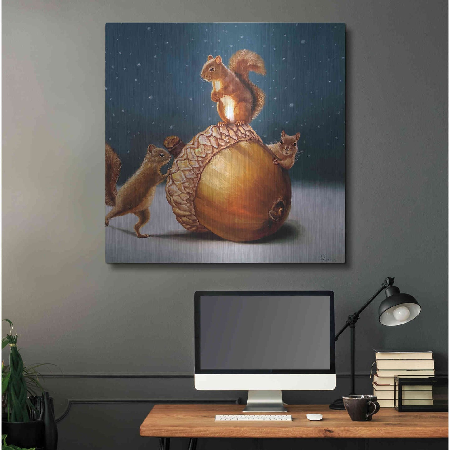 Luxe Metal Art 'The Big Find' by Lucia Heffernan, Metal Wall Art,36x36