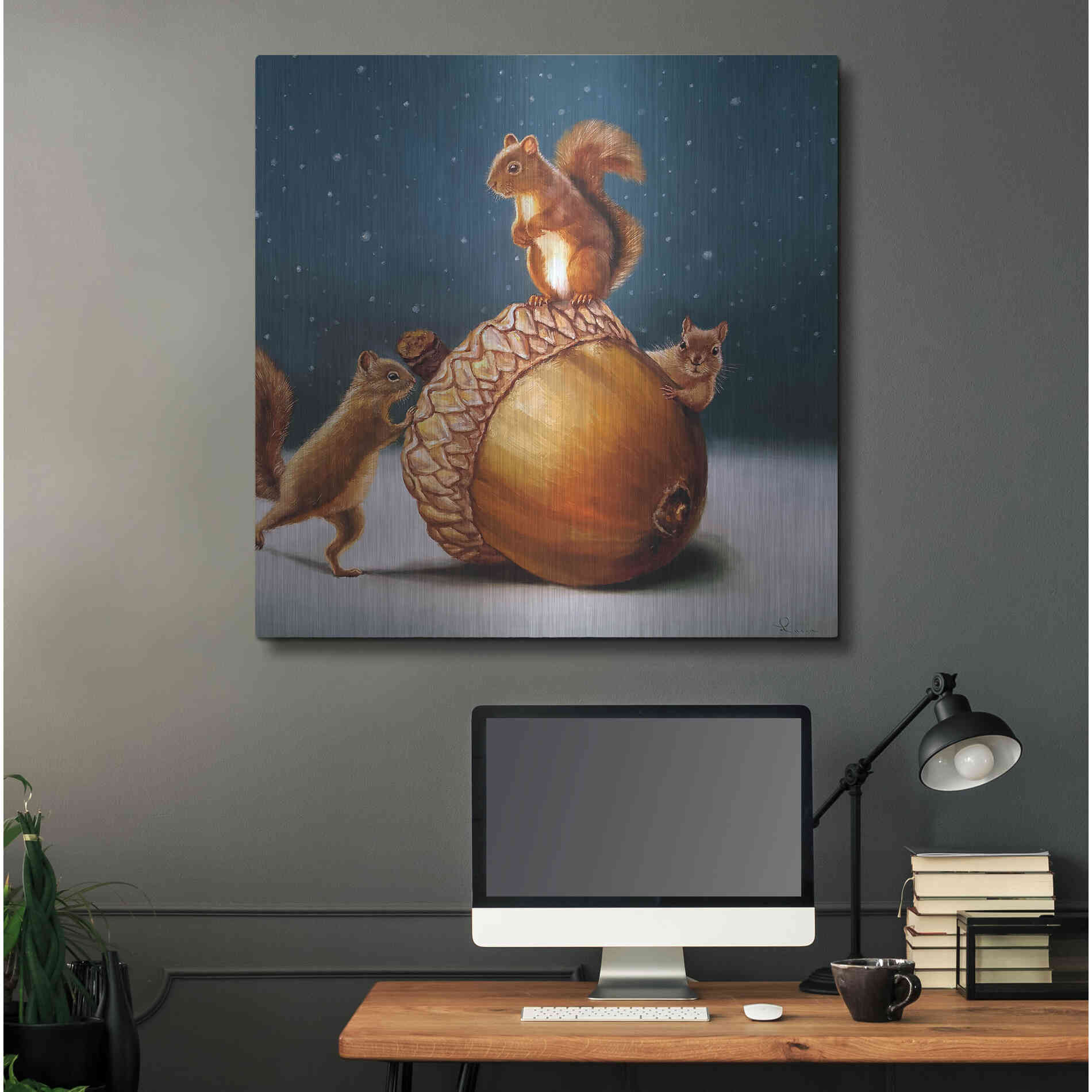 Luxe Metal Art 'The Big Find' by Lucia Heffernan, Metal Wall Art,36x36