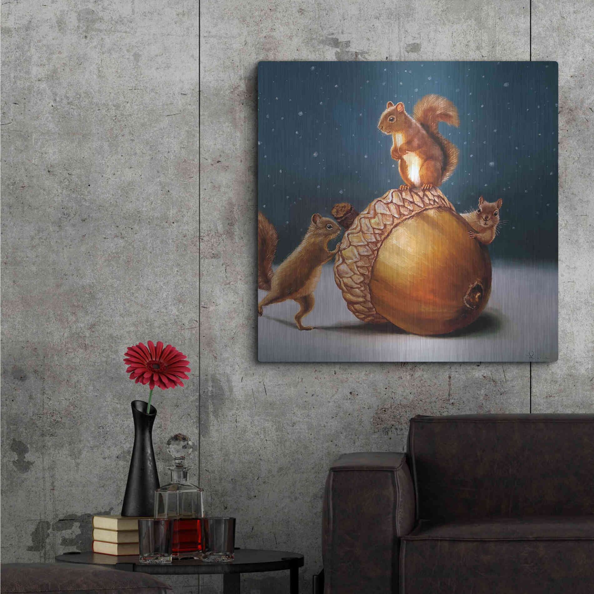 Luxe Metal Art 'The Big Find' by Lucia Heffernan, Metal Wall Art,36x36