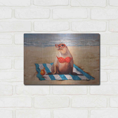 Luxe Metal Art 'Beached' by Lucia Heffernan, Metal Wall Art,16x12