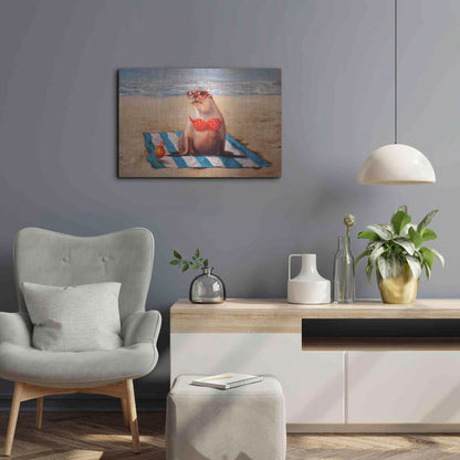 Luxe Metal Art 'Beached' by Lucia Heffernan, Metal Wall Art,24x16