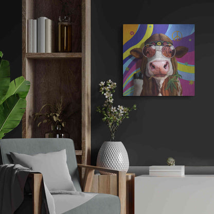 Luxe Metal Art 'Grass Fed' by Lucia Heffernan, Metal Wall Art,24x24