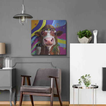 Luxe Metal Art 'Grass Fed' by Lucia Heffernan, Metal Wall Art,24x24