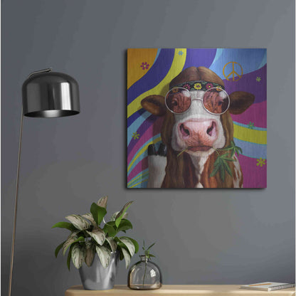 Luxe Metal Art 'Grass Fed' by Lucia Heffernan, Metal Wall Art,24x24