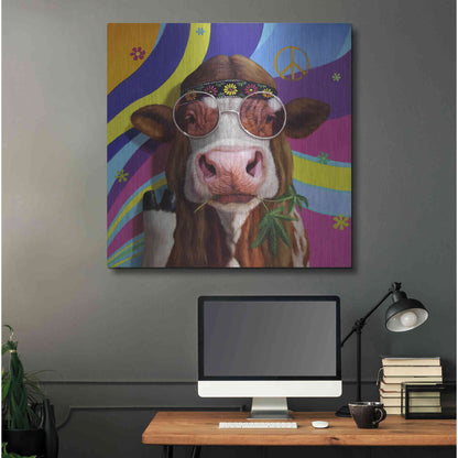 Luxe Metal Art 'Grass Fed' by Lucia Heffernan, Metal Wall Art,36x36