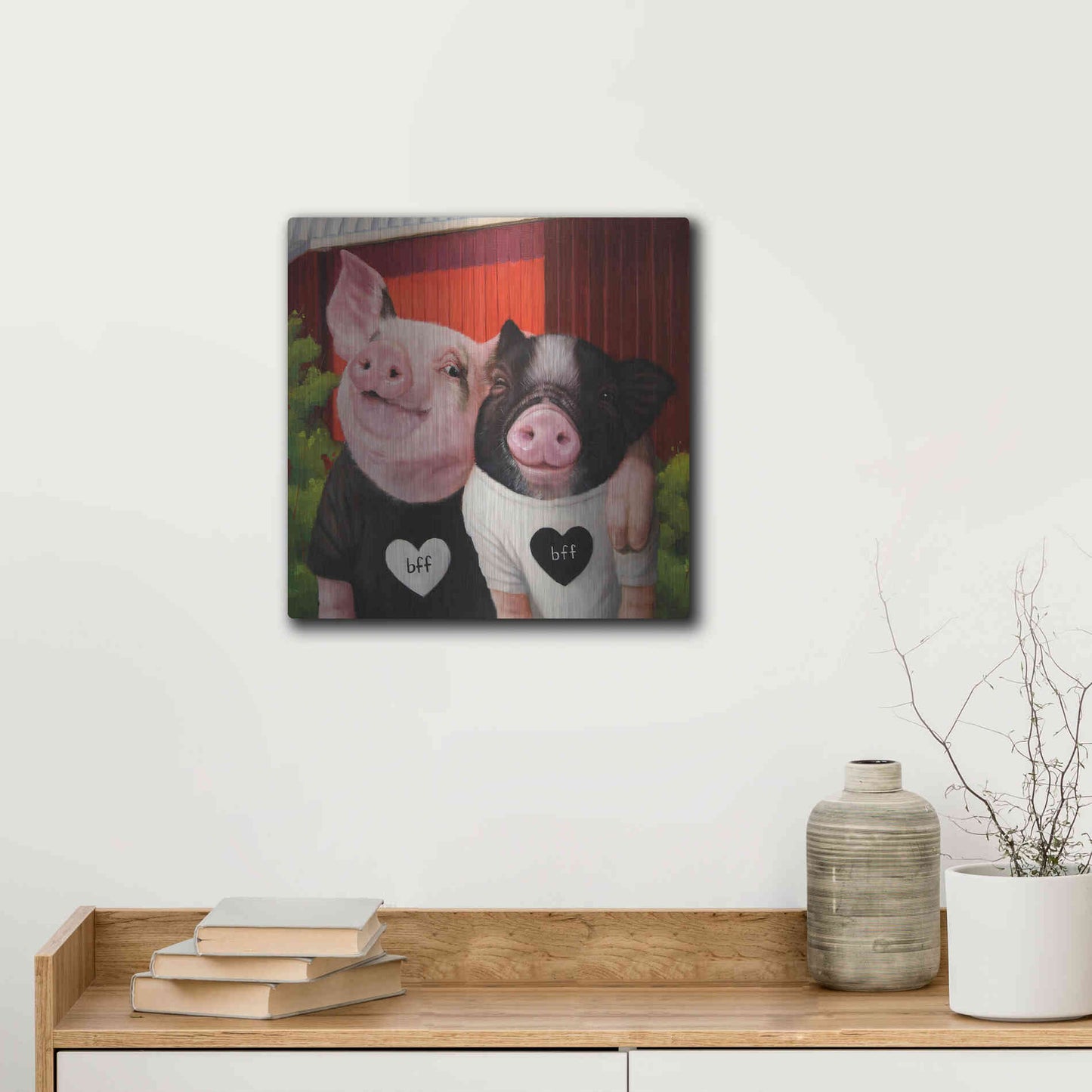 Luxe Metal Art 'BFF' by Lucia Heffernan, Metal Wall Art,12x12