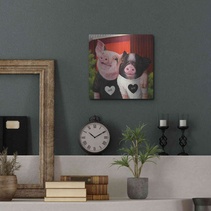 Luxe Metal Art 'BFF' by Lucia Heffernan, Metal Wall Art,12x12