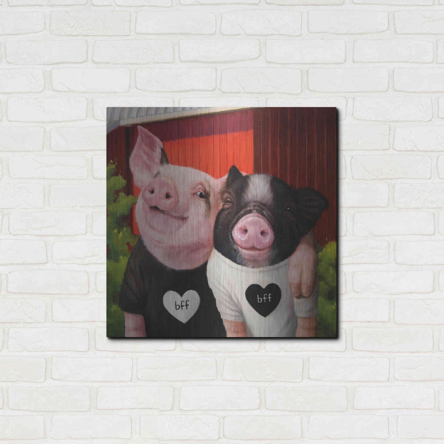 Luxe Metal Art 'BFF' by Lucia Heffernan, Metal Wall Art,24x24