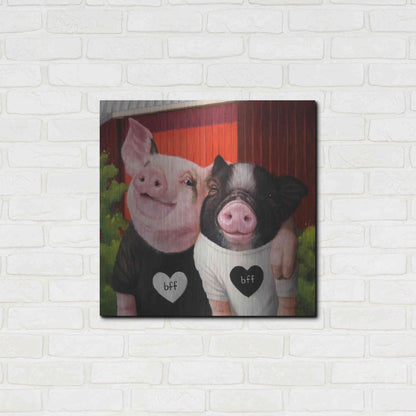 Luxe Metal Art 'BFF' by Lucia Heffernan, Metal Wall Art,24x24