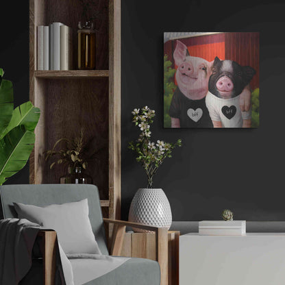 Luxe Metal Art 'BFF' by Lucia Heffernan, Metal Wall Art,24x24