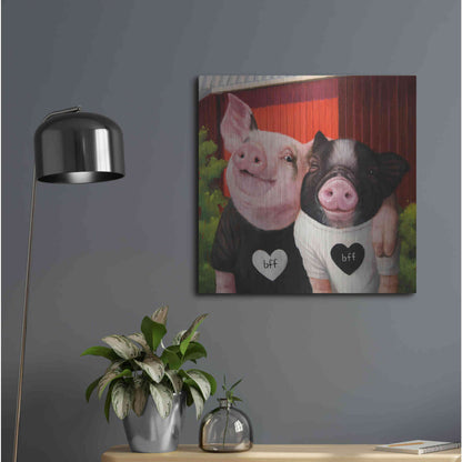 Luxe Metal Art 'BFF' by Lucia Heffernan, Metal Wall Art,24x24