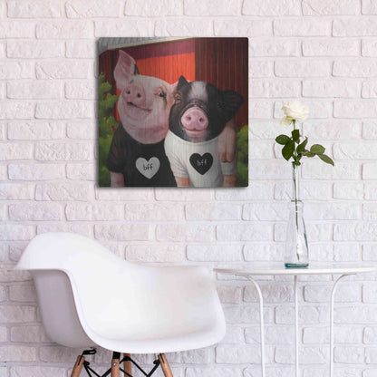 Luxe Metal Art 'BFF' by Lucia Heffernan, Metal Wall Art,24x24