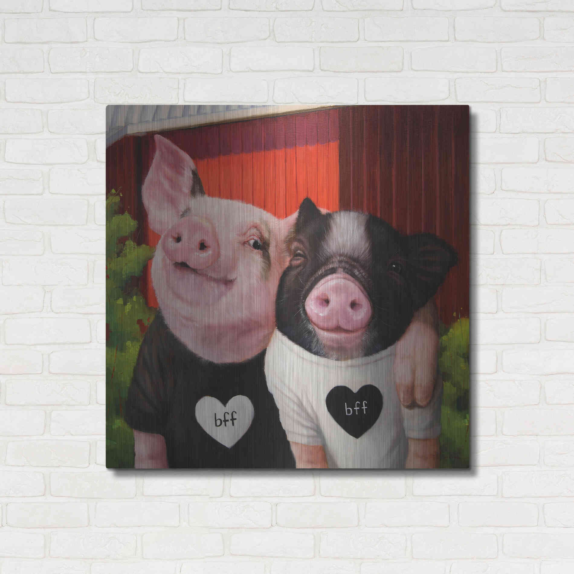 Luxe Metal Art 'BFF' by Lucia Heffernan, Metal Wall Art,36x36