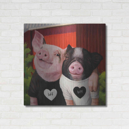 Luxe Metal Art 'BFF' by Lucia Heffernan, Metal Wall Art,36x36