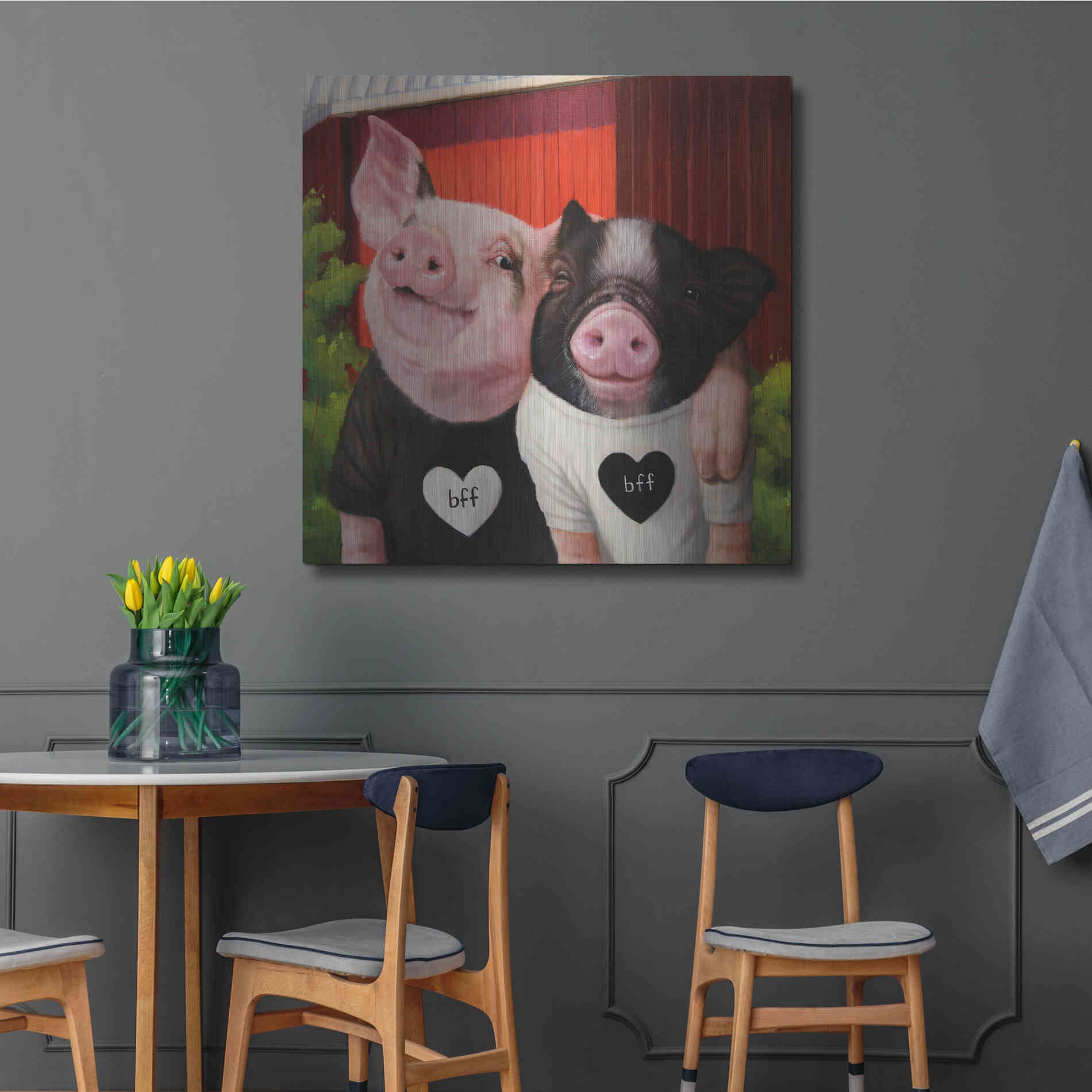 Luxe Metal Art 'BFF' by Lucia Heffernan, Metal Wall Art,36x36