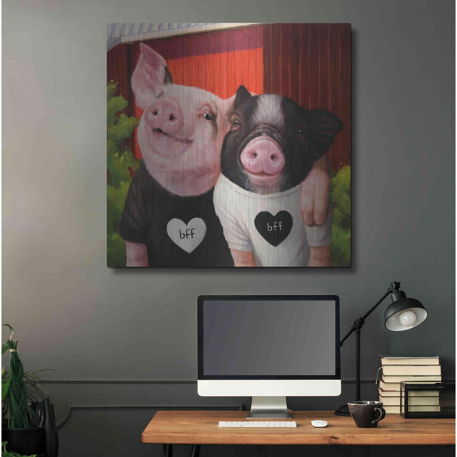 Luxe Metal Art 'BFF' by Lucia Heffernan, Metal Wall Art,36x36