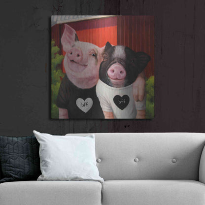 Luxe Metal Art 'BFF' by Lucia Heffernan, Metal Wall Art,36x36