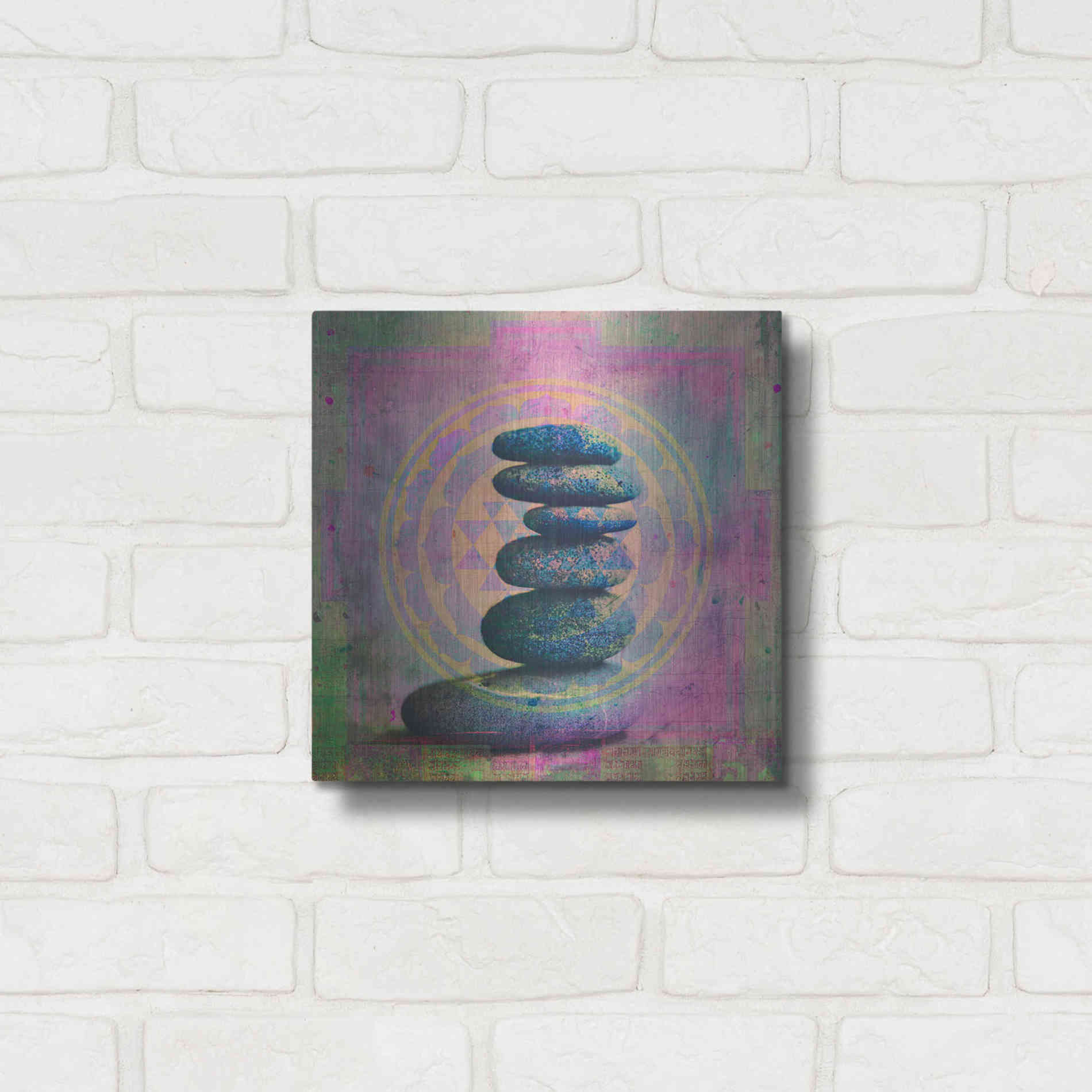 Luxe Metal Art 'Soul In Balance' by Elena Ray, Metal Wall Art,12x12