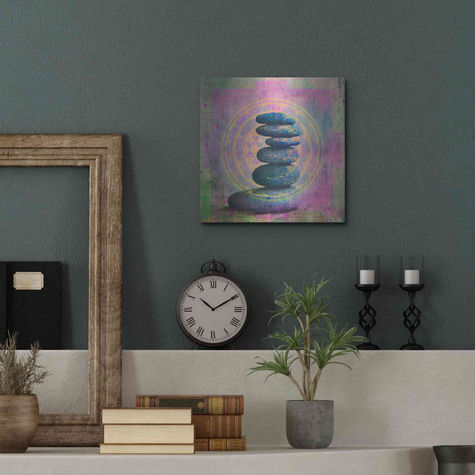 Luxe Metal Art 'Soul In Balance' by Elena Ray, Metal Wall Art,12x12