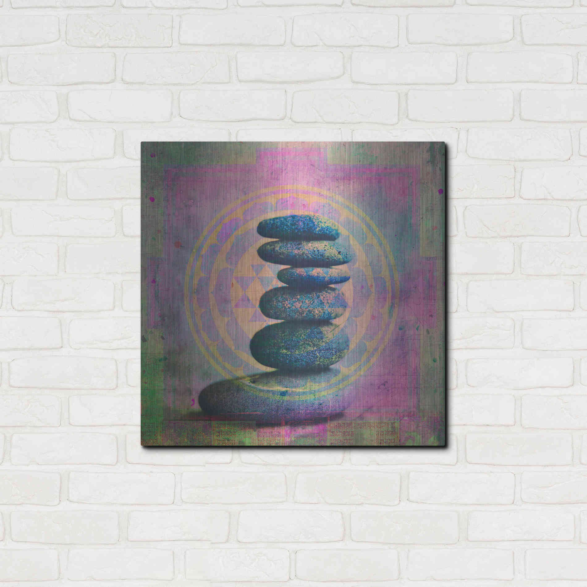 Luxe Metal Art 'Soul In Balance' by Elena Ray, Metal Wall Art,24x24