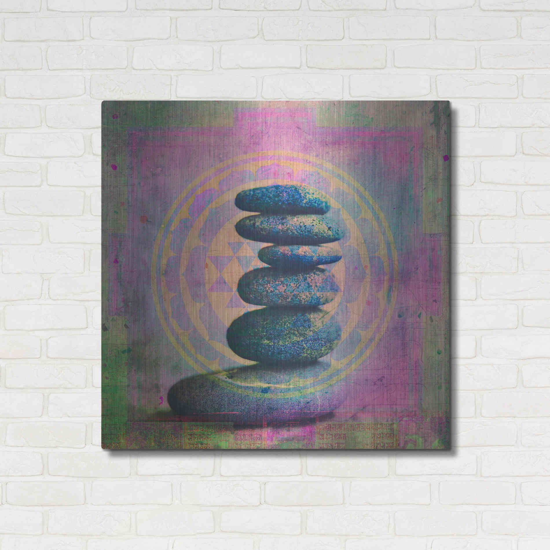 Luxe Metal Art 'Soul In Balance' by Elena Ray, Metal Wall Art,36x36