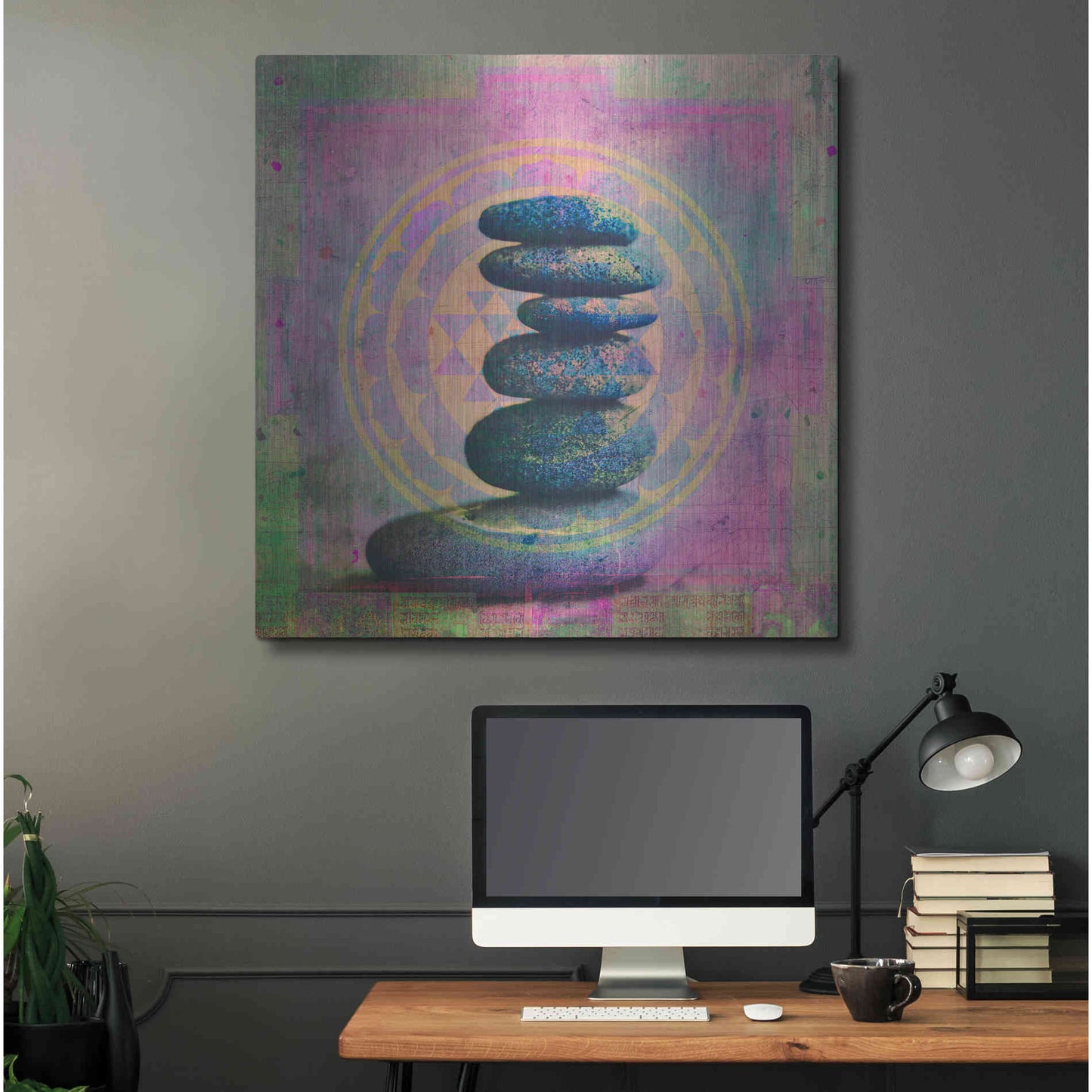 Luxe Metal Art 'Soul In Balance' by Elena Ray, Metal Wall Art,36x36