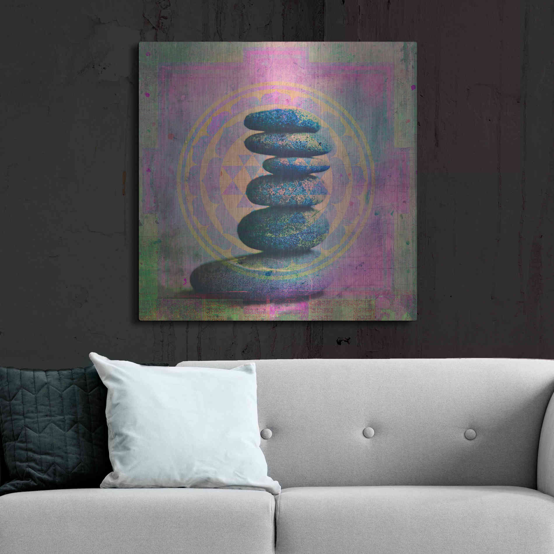 Luxe Metal Art 'Soul In Balance' by Elena Ray, Metal Wall Art,36x36