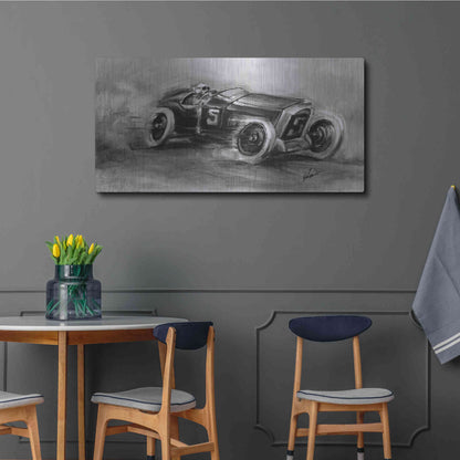 Luxe Metal Art 'Inverted French Grand Prix 1914' by Ethan Harper, Metal Wall Art,48x24