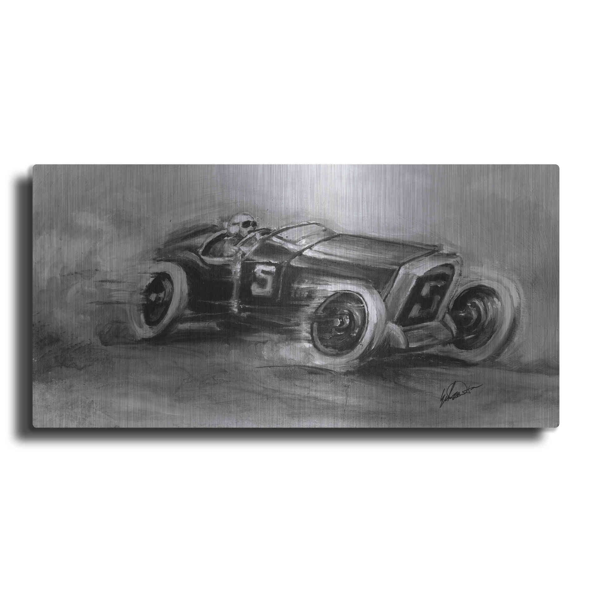 Luxe Metal Art 'Inverted French Grand Prix 1914' by Ethan Harper, Metal Wall Art