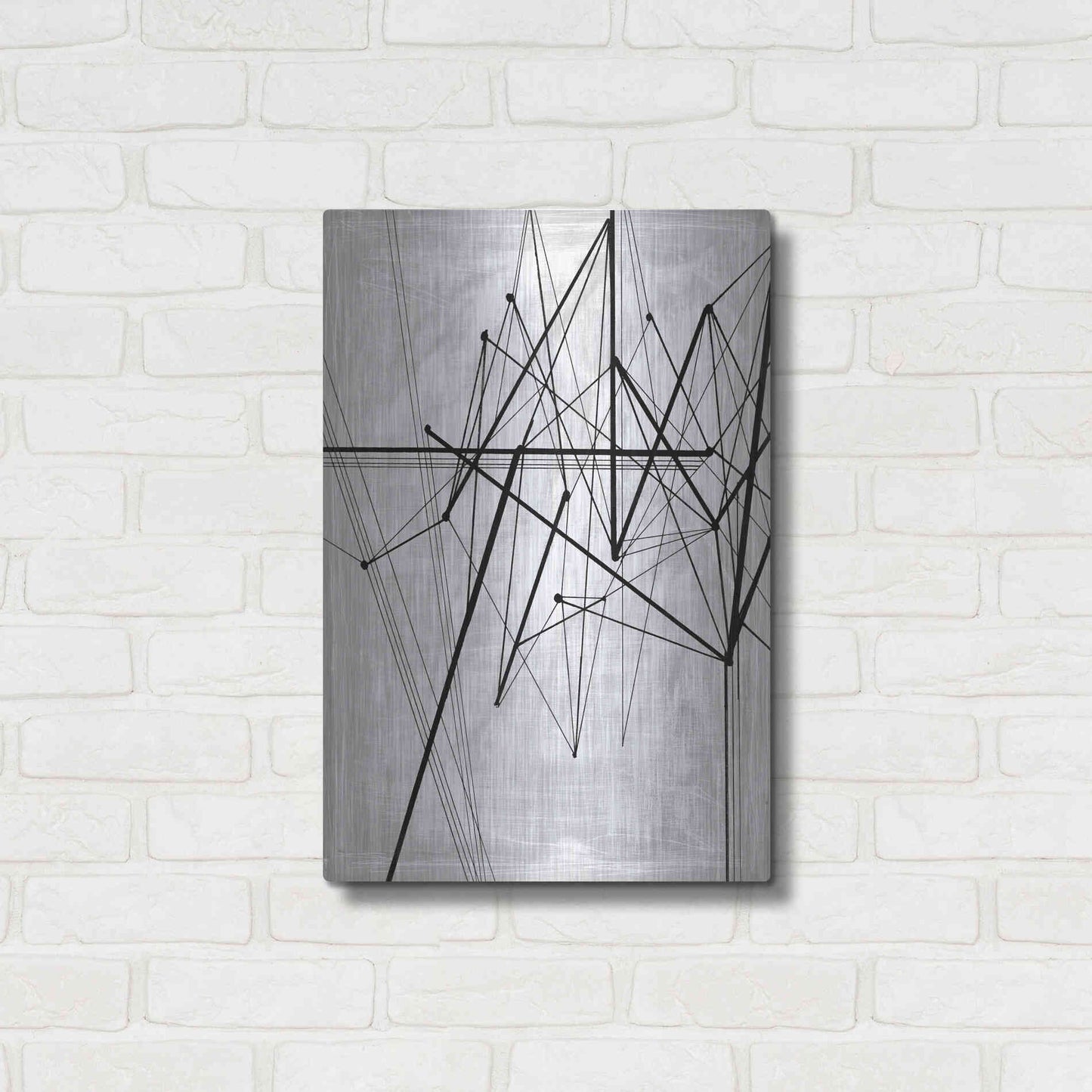 Luxe Metal Art 'Inverted Vertices II' by Ethan Harper, Metal Wall Art,16x24