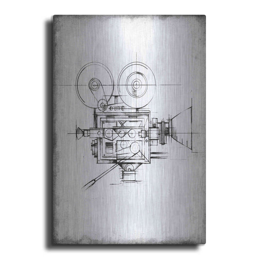 Luxe Metal Art 'Inverted Camera Blueprints II' by Ethan Harper, Metal Wall Art