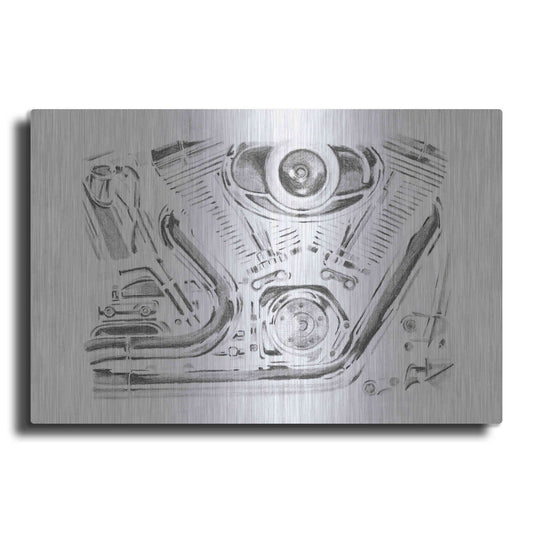 Luxe Metal Art 'Inverted Polished Chrome II' by Ethan Harper, Metal Wall Art