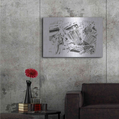 Luxe Metal Art 'Inverted Polished Chrome I' by Ethan Harper, Metal Wall Art,36x24