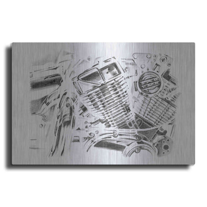 Luxe Metal Art 'Inverted Polished Chrome I' by Ethan Harper, Metal Wall Art