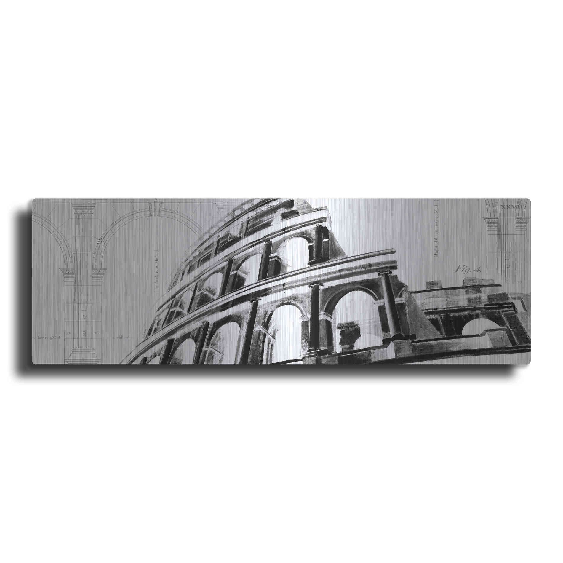 Luxe Metal Art 'Icon Architecture I' by Ethan Harper, Metal Wall Art