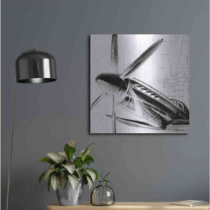 Luxe Metal Art 'Inverted Aerial Navigation II' by Ethan Harper, Metal Wall Art,24x24