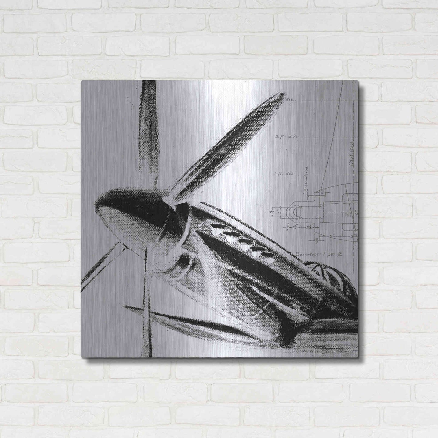 Luxe Metal Art 'Inverted Aerial Navigation II' by Ethan Harper, Metal Wall Art,36x36