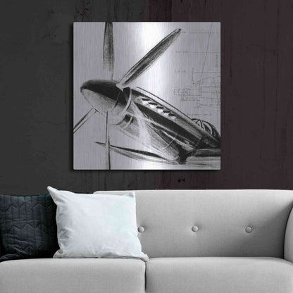 Luxe Metal Art 'Inverted Aerial Navigation II' by Ethan Harper, Metal Wall Art,36x36