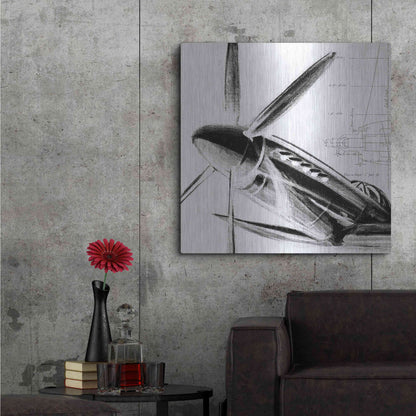 Luxe Metal Art 'Inverted Aerial Navigation II' by Ethan Harper, Metal Wall Art,36x36