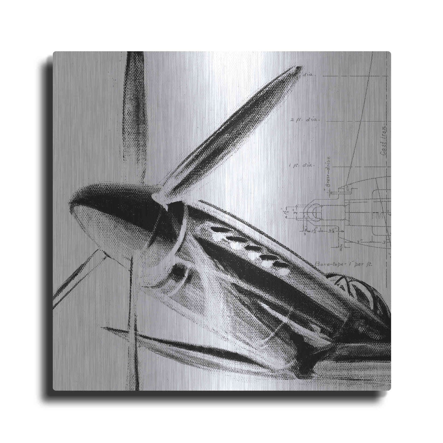 Luxe Metal Art 'Inverted Aerial Navigation II' by Ethan Harper, Metal Wall Art
