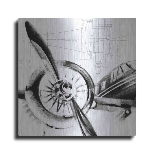 Luxe Metal Art 'Inverted Aerial Navigation I' by Ethan Harper, Metal Wall Art