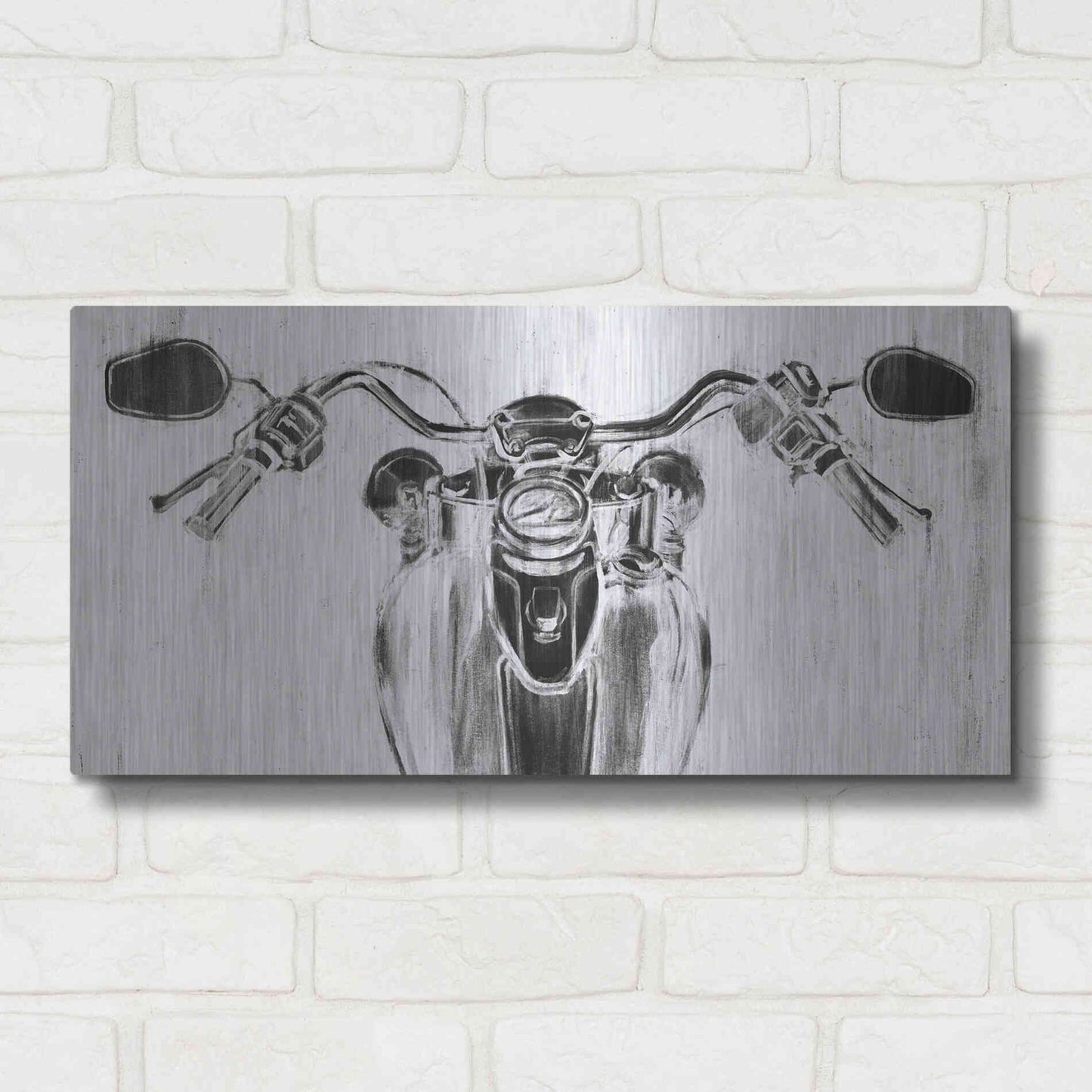 Luxe Metal Art 'Inverted Looking Forward I' by Ethan Harper, Metal Wall Art,24x12