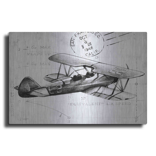 Luxe Metal Art 'Flight Schematic I' by Ethan Harper, Metal Wall Art