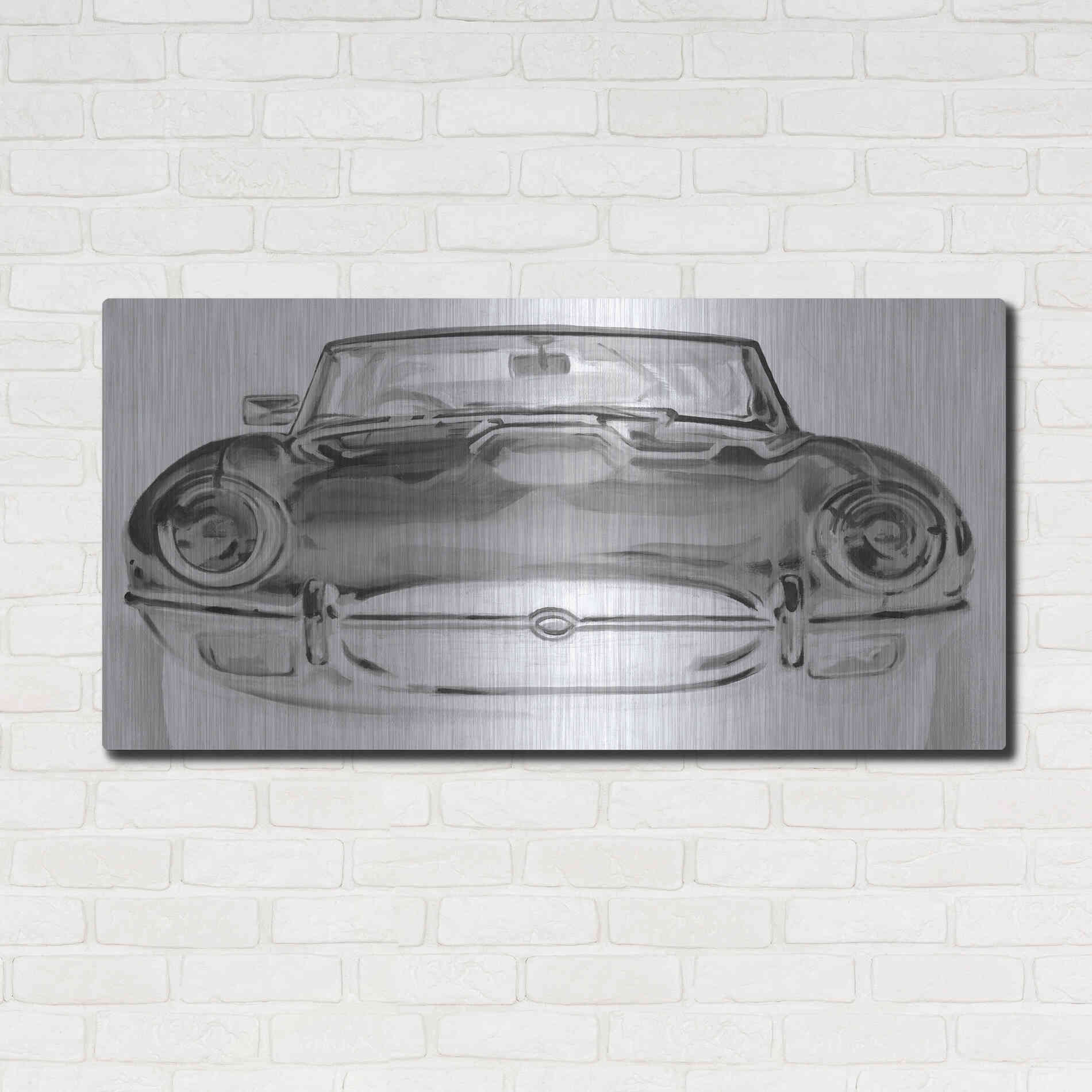 Luxe Metal Art 'Inverted European Sports Car I' by Ethan Harper, Metal Wall Art,48x24