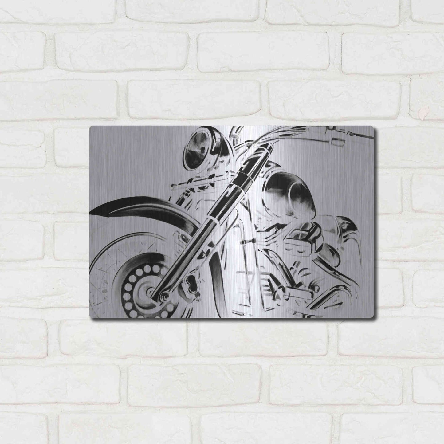 Luxe Metal Art 'Classic Hogs II' by Ethan Harper, Metal Wall Art,16x12