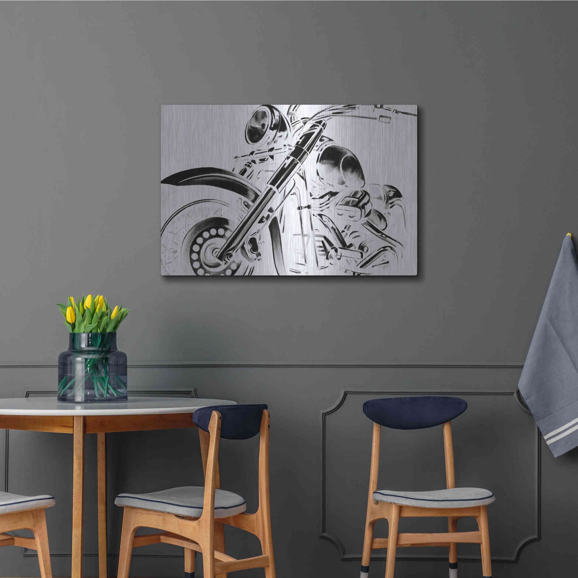 Luxe Metal Art 'Classic Hogs II' by Ethan Harper, Metal Wall Art,36x24