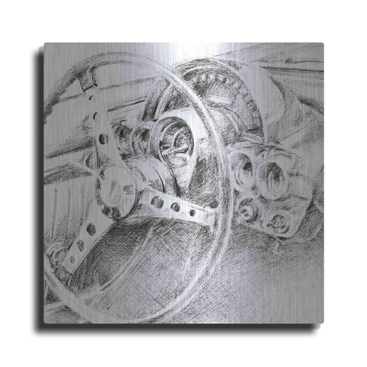 Luxe Metal Art 'Behind the Wheel II' by Ethan Harper, Metal Wall Art