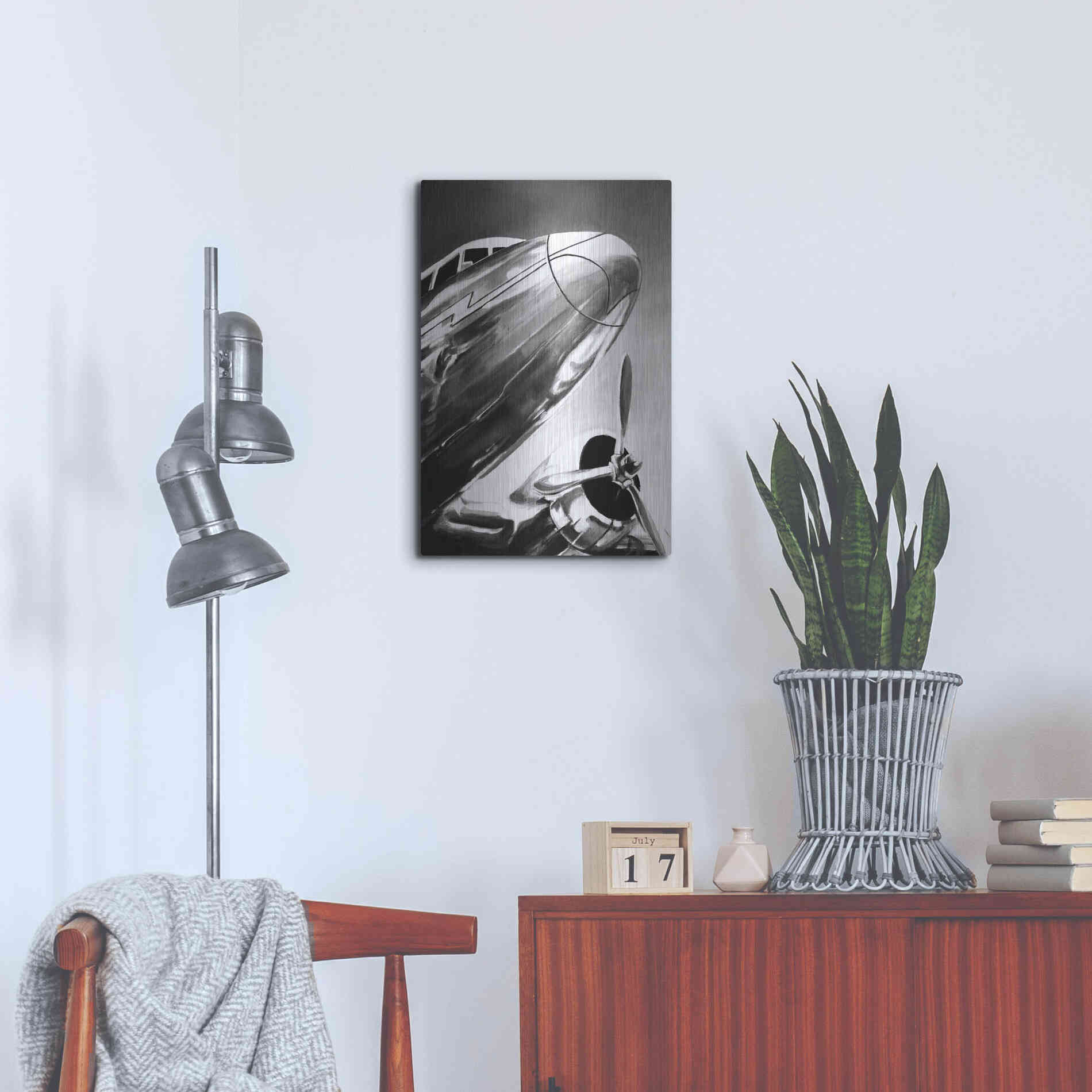 Luxe Metal Art 'Aviation Icon I' by Ethan Harper, Metal Wall Art,16x24
