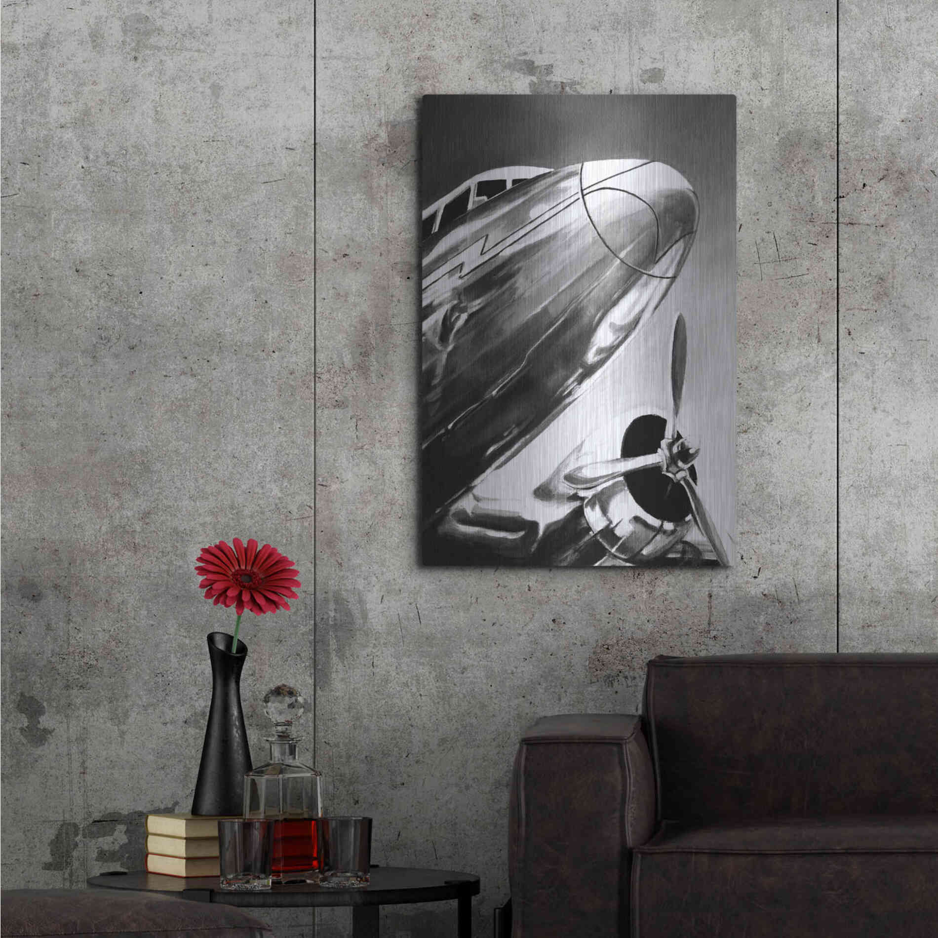 Luxe Metal Art 'Aviation Icon I' by Ethan Harper, Metal Wall Art,24x36