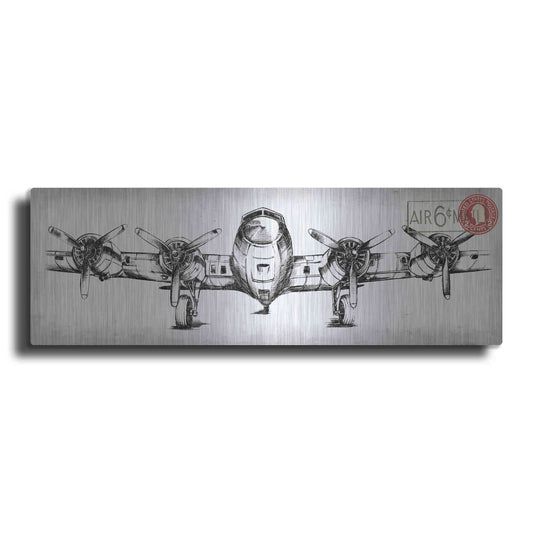 Luxe Metal Art 'Inverted Aeronautic Collection F' by Ethan Harper, Metal Wall Art